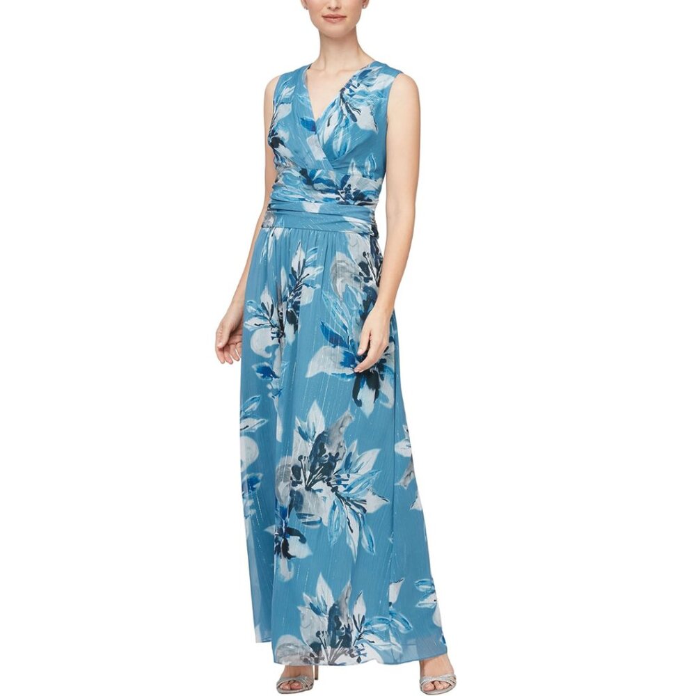 S.L. Fashions Women's Long A-line Dress, Size 16p